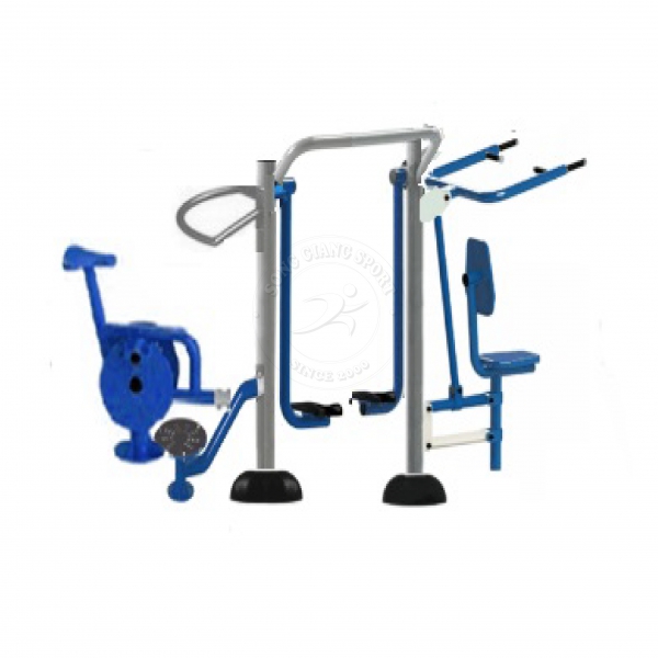 Dụng cụ 4 trong 1: Đi bộ trên không - Xoay eo - Xe đạp - Kéo tay