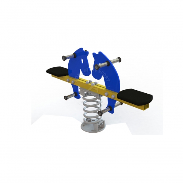 Dụng cụ bập bênh mini màu xanh