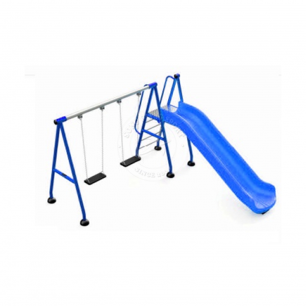 Dụng cụ cầu trượt kết hợp xích đu 2 chỗ