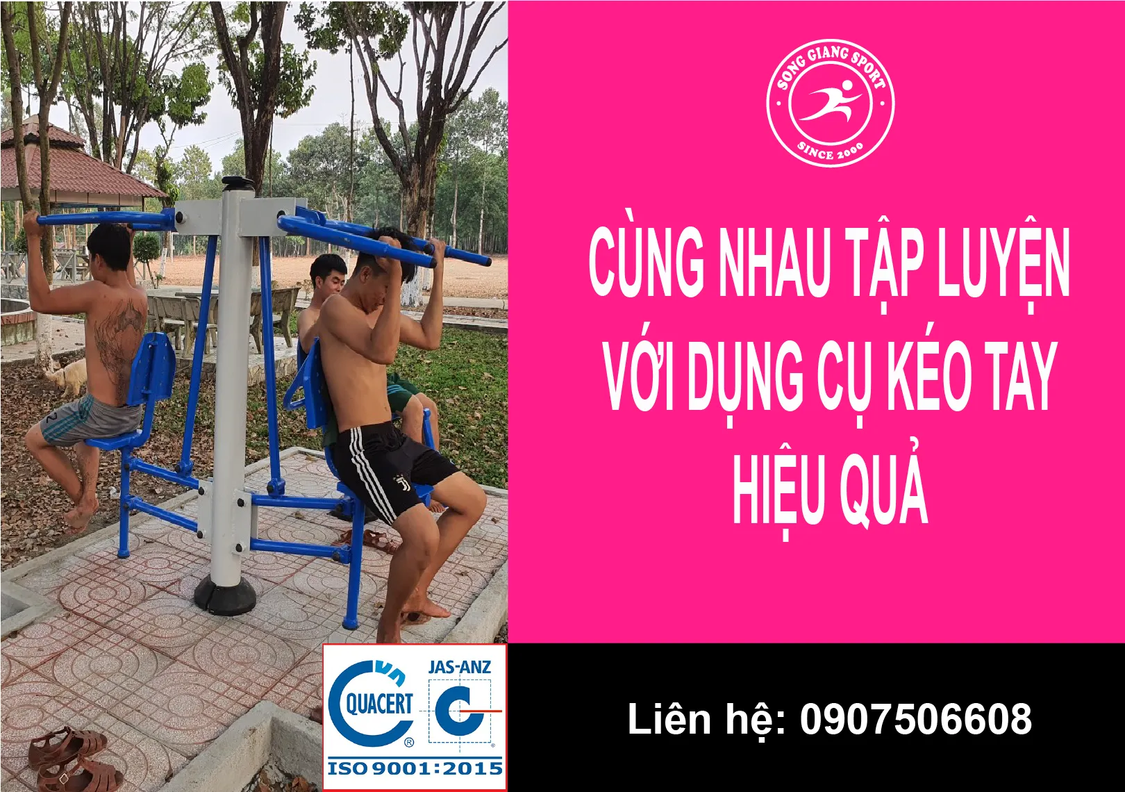 Cùng nhau tập luyện với dụng cụ tập kéo tay đúng cách