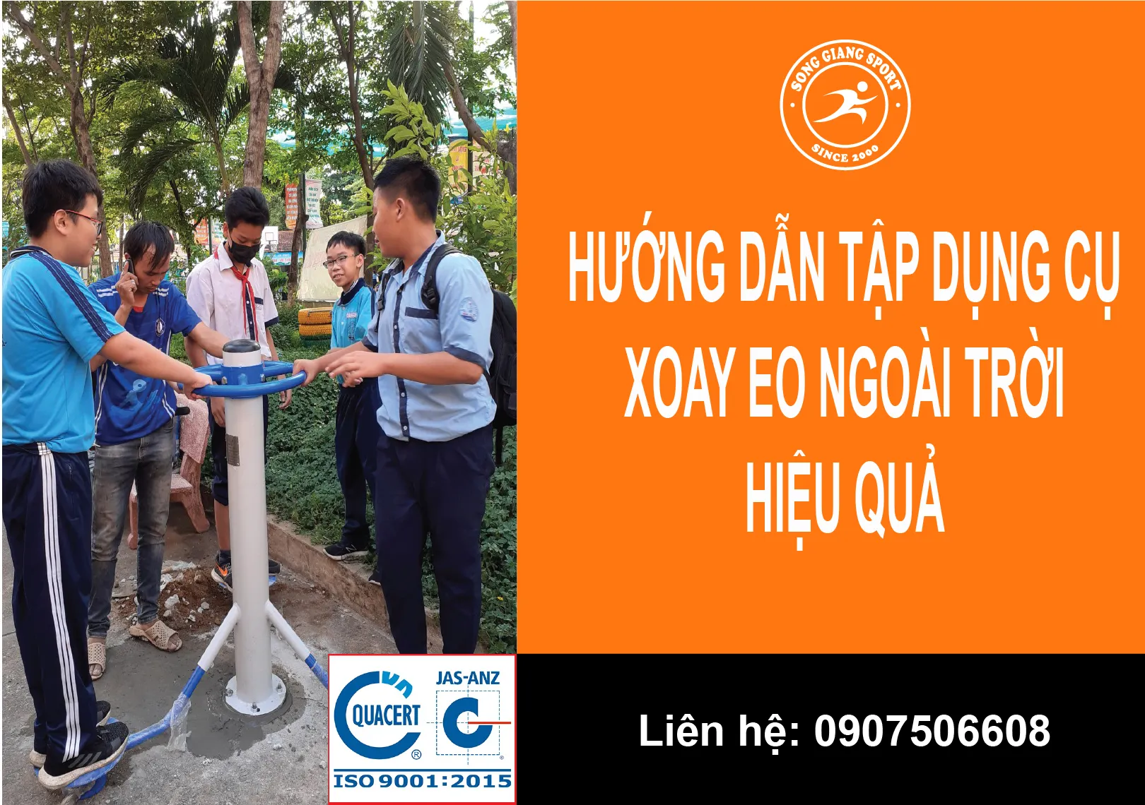 Hướng dẫn tập dụng cụ xoay eo ngoài trời hiệu quả