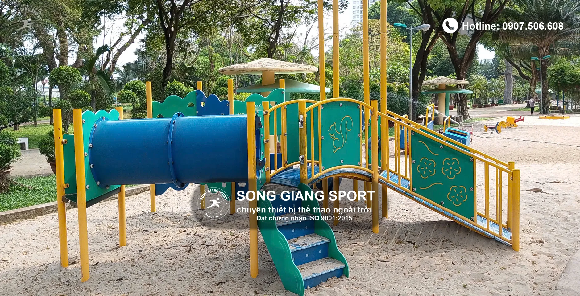 nhà trượt liên hoàn khối công viên