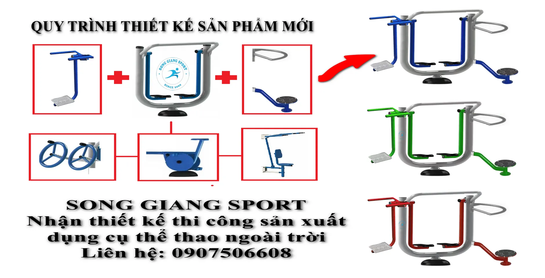 Thiết kế máy tập ngoài trời