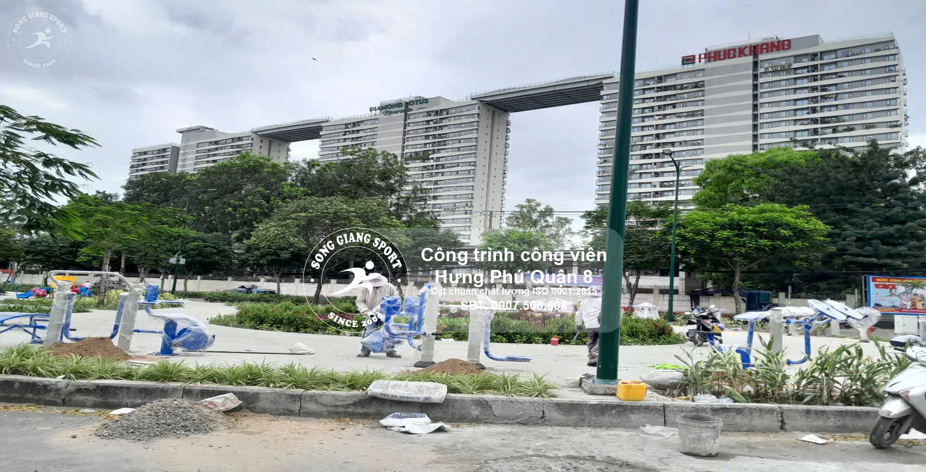 Dụng cụ thể thao ngoài trời công viên Hưng Phú 